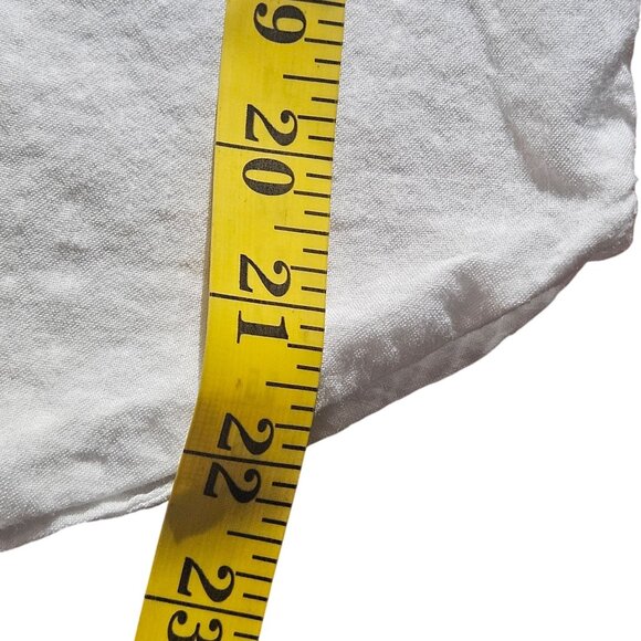 H&M Women L White V-Neck Blouse Relaxed Fit Clean Girl Minimalist Large - Picture 9 of 10